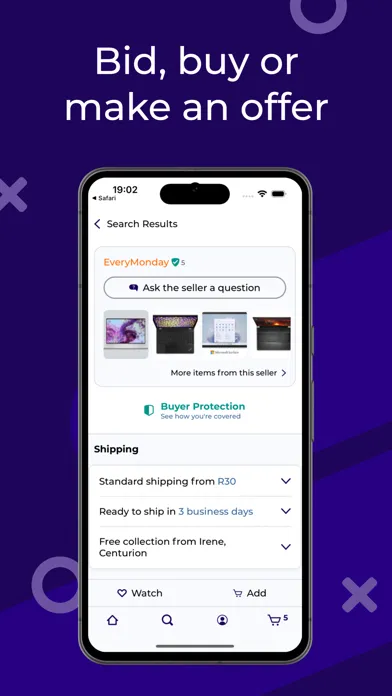 ภาพหน้าจอของ Bob Shop – formerly bidorbuy