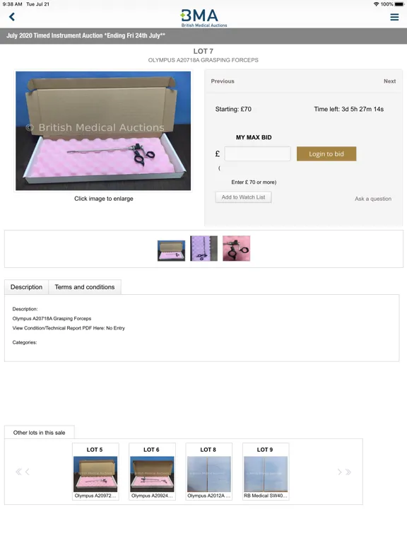 BMA Auctions iPad  स्क्रीनशॉट