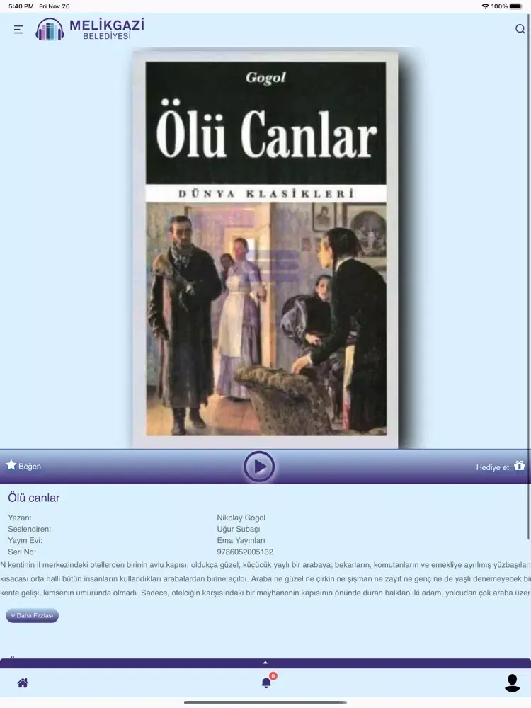 Capturas de pantalla de Melikgazi Kitap iPad 