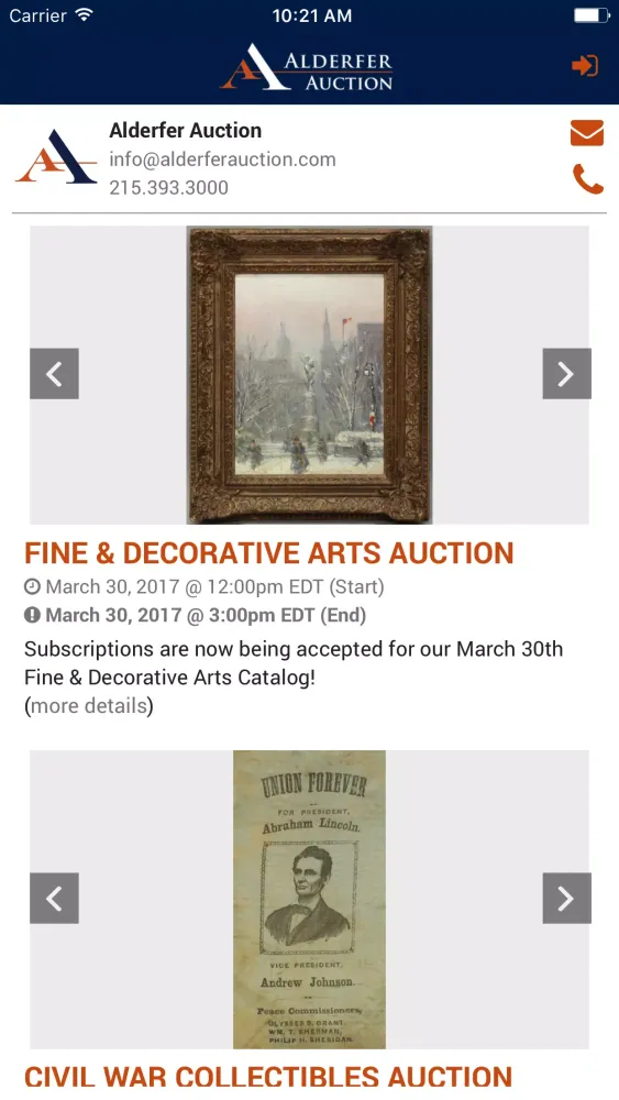 Alderfer Auction Screenshots