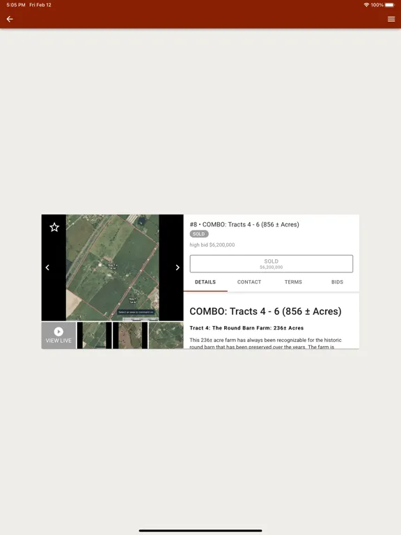 Screenshot di Cottonwood Auctions iPad 