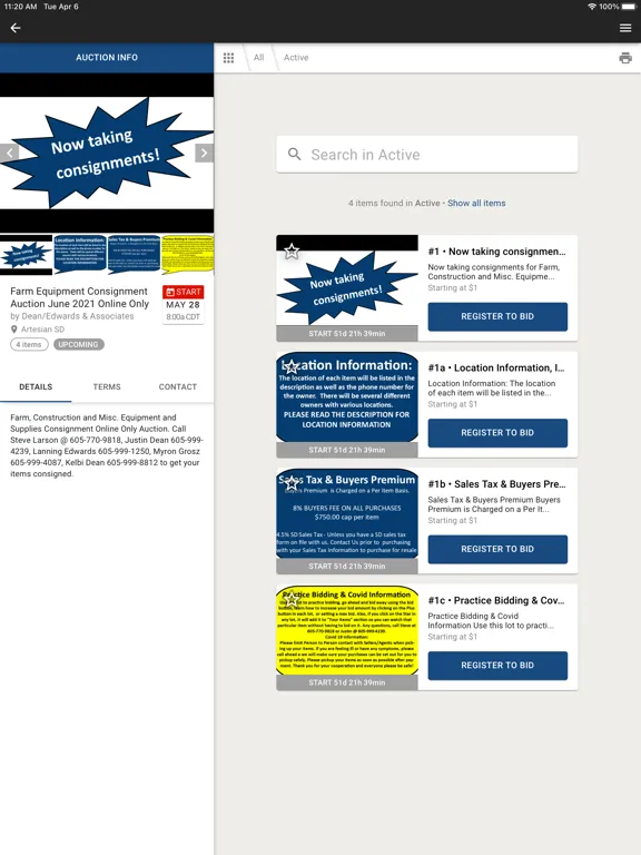 Ảnh chụp màn hình của Dean/Edwards & Associates iPad 