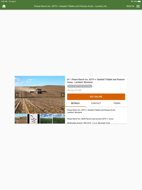 Capturas de pantalla de Kinsey Auction iPad 