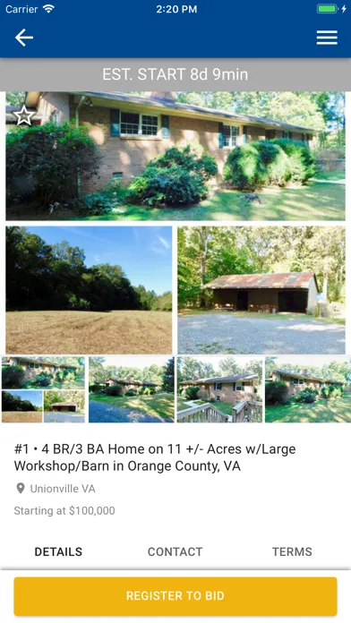 Zrzuty ekranu Nicholls Auction Group