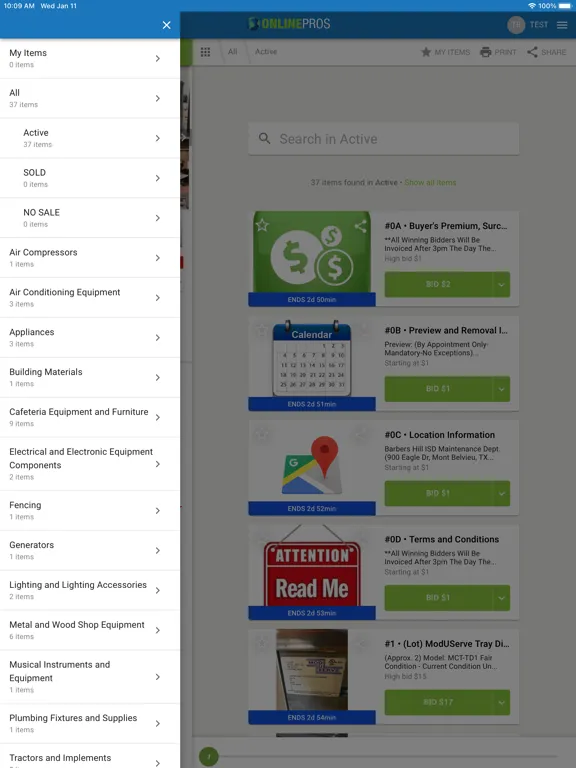 Tangkapan skrin Online Pros iPad 
