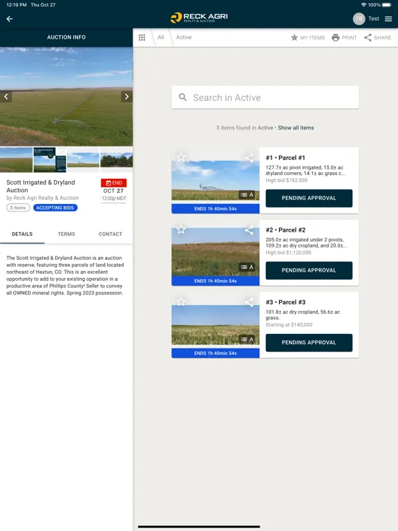 تصاویر Reck Agri Realty and Auction iPad 