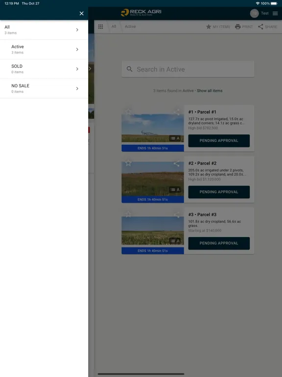 تصاویر Reck Agri Realty and Auction iPad 