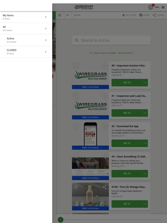 Скриншоты Wiregrass Auction Group iPad 