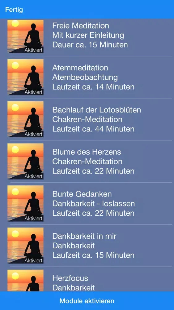 Captures d'écran de Meditation für innere Ruhe