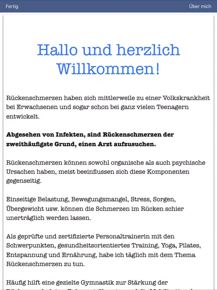 Capturas de pantalla de Wirbelsäule intensiv iPad 