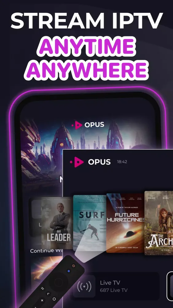 OPUS IPTV Smarters Player Live Screenshots