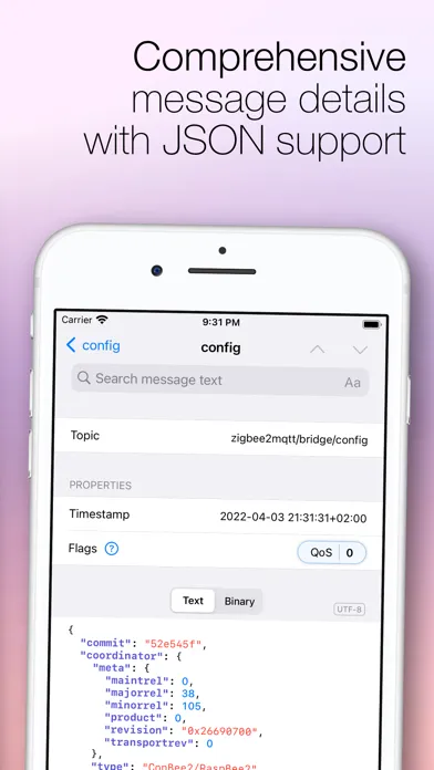MQTT Loupe سکرین شاٹس