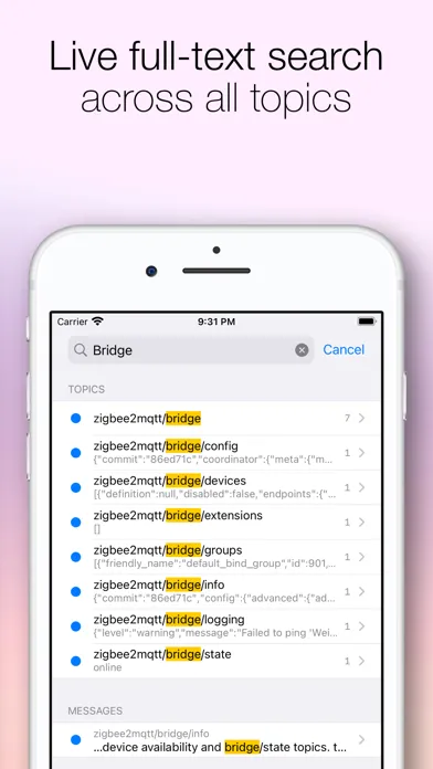 MQTT Loupe سکرین شاٹس