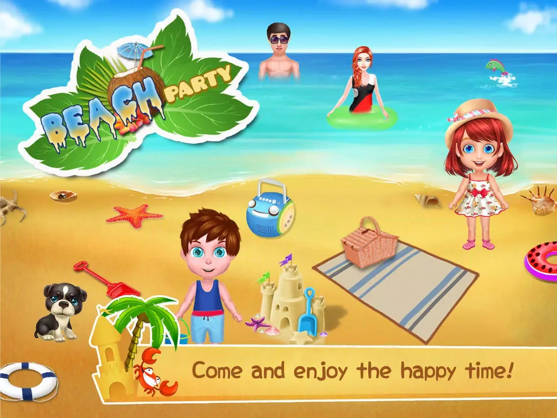Beach Party-uncle bear iPad  سکرین شاٹس