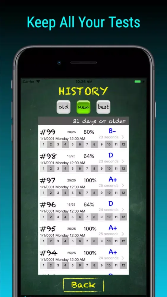 Tangkapan skrin TimesX Lite Times Tables Quiz