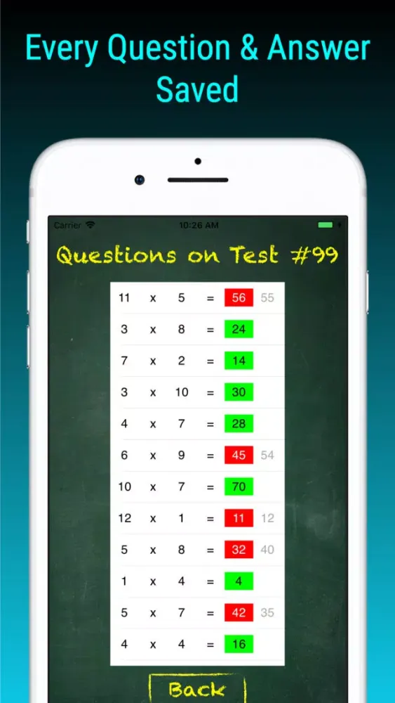 Tangkapan skrin TimesX Lite Times Tables Quiz