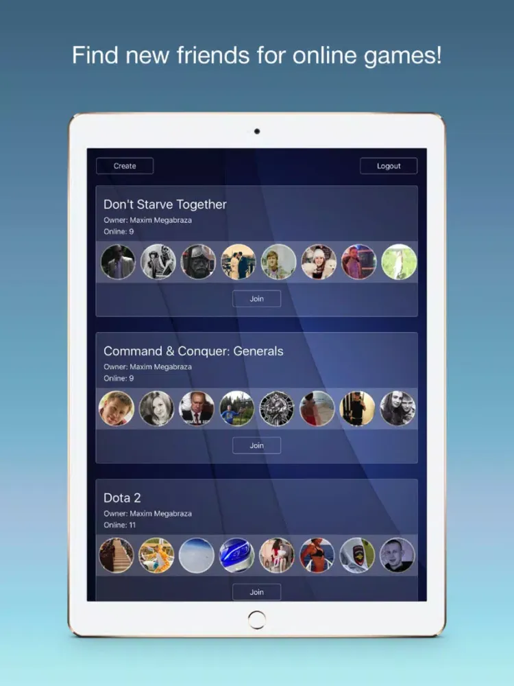 Capturas de tela do VK Tusa: TeamSpeak iPad 