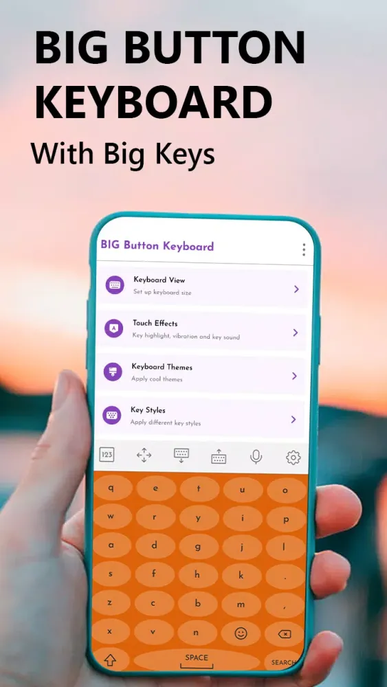 Tangkapan layar Big Button - Large keyboard