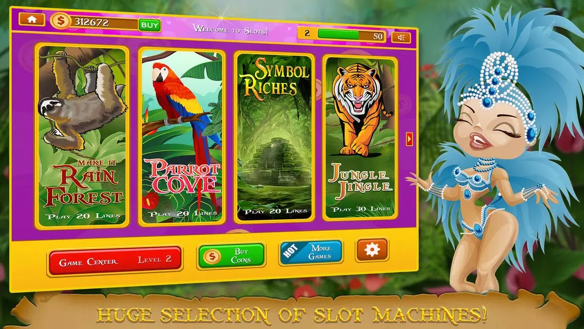 Amazon Jungle Casino Slots FREE - Wild Adventure Las Vegas Slot Machine Games应用截图