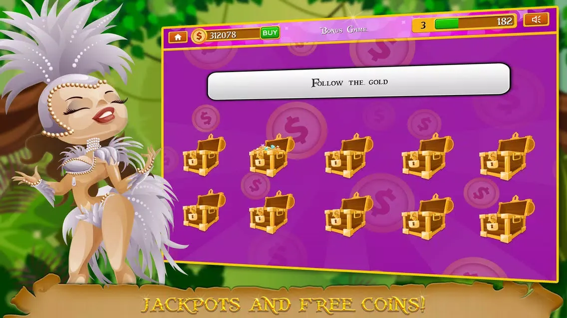 Amazon Jungle Casino Slots FREE - Wild Adventure Las Vegas Slot Machine Games应用截图