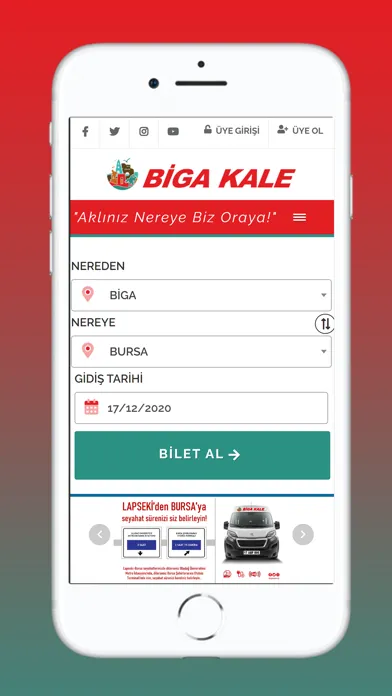 Tangkapan skrin Biga Kale Turizm