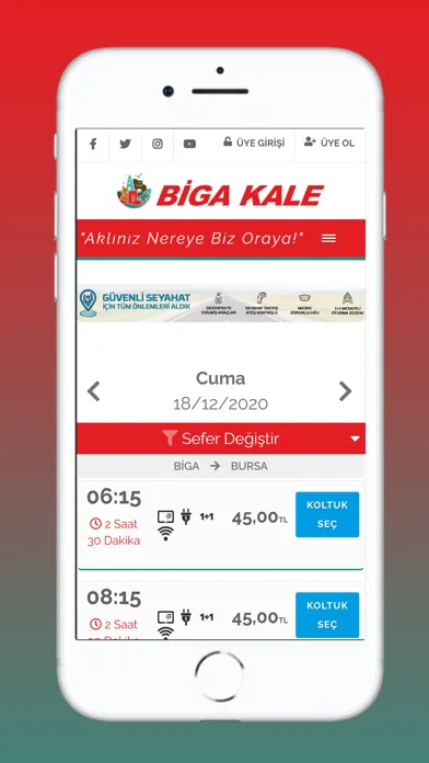 Tangkapan skrin Biga Kale Turizm