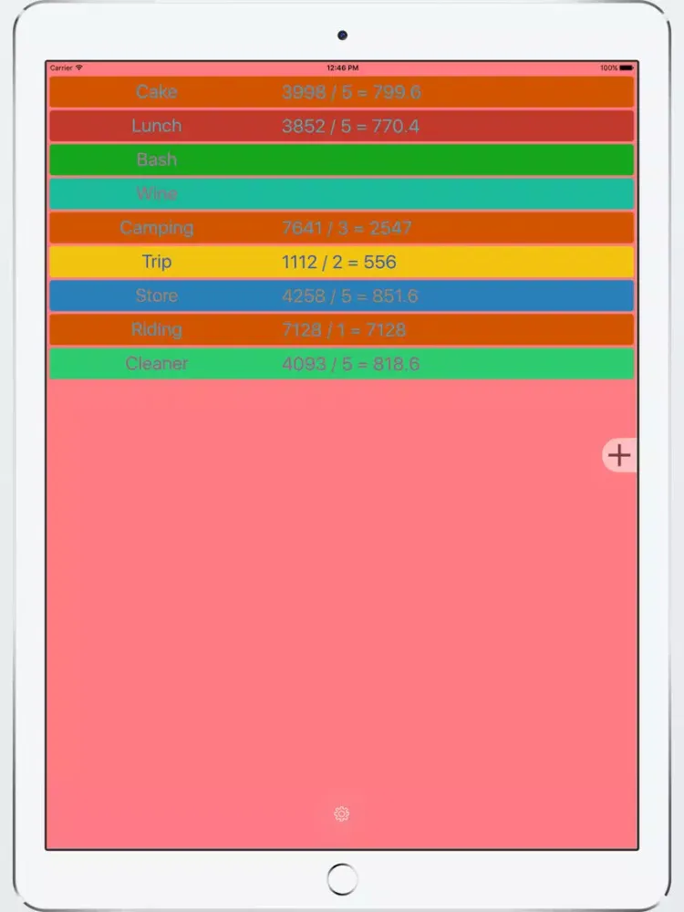 Splits Bill Splitter iPad  Screenshots