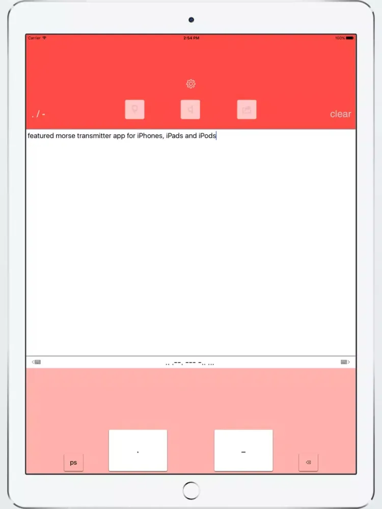 ภาพหน้าจอของ TransMorse Morse Transmitter iPad 
