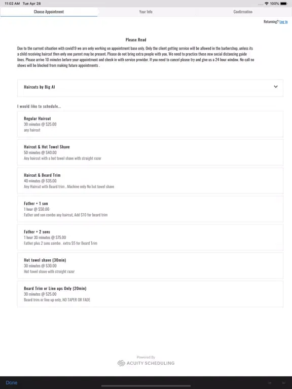 Screenshot di Big Al's BarberShop iPad 