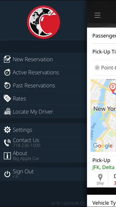 Capturas de pantalla de Big Apple Car Booking App