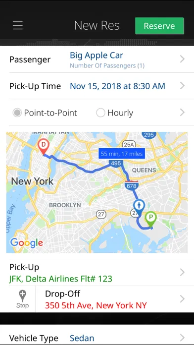 Capturas de pantalla de Big Apple Car Booking App