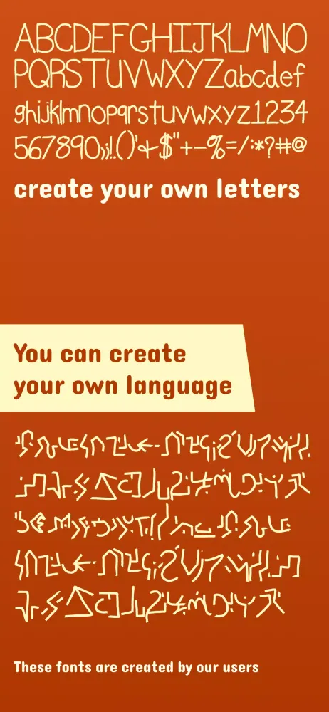 Ảnh chụp màn hình của Create Your Own Font