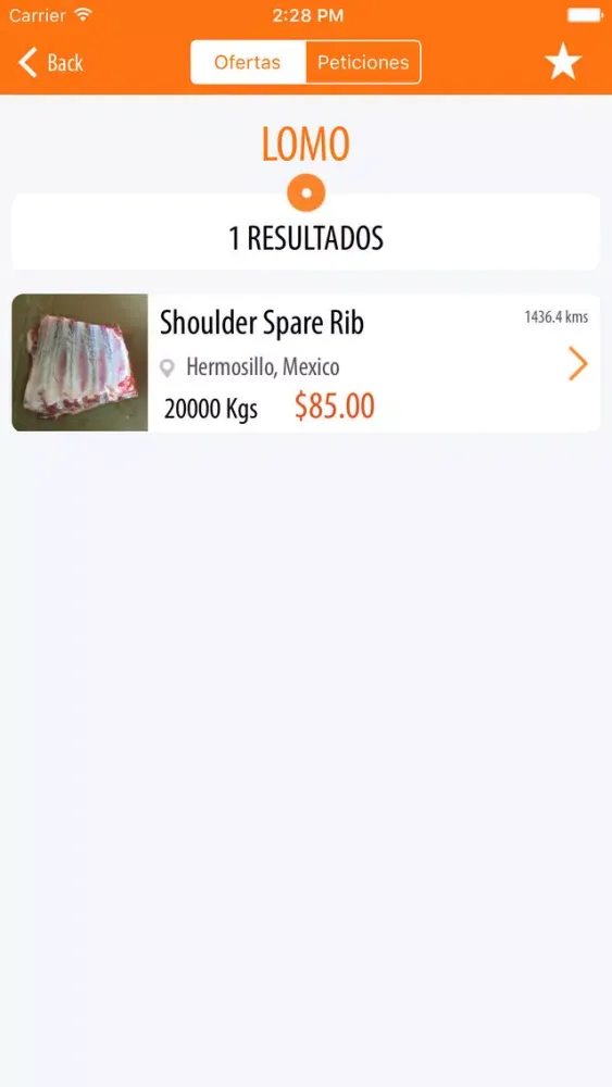 Ảnh chụp màn hình của Tender