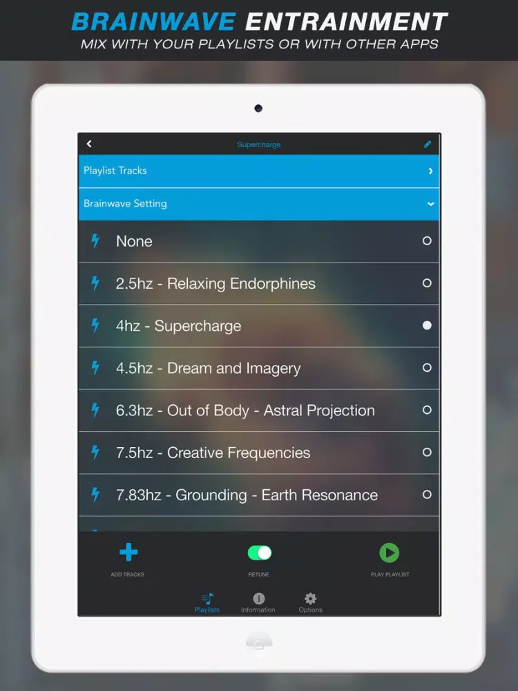 Captures d'écran de Retuned Pro - Music tuner and binaural beat brainwave entrainment by Universal Tones iPad 