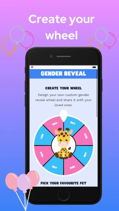 Baby Gender Reveal Wheel Ekran Görüntüleri