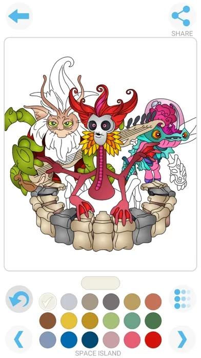Capturas de tela do My Singing Monsters: Coloring Book
