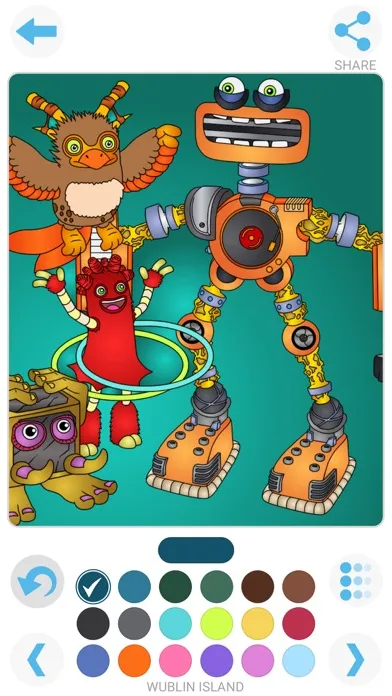 Capturas de tela do My Singing Monsters: Coloring Book
