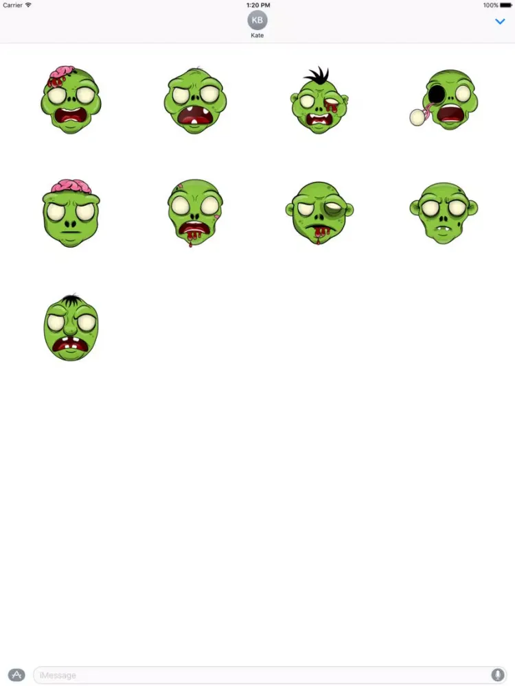 Capturas de tela do Zombie Stickers - Large iPad 