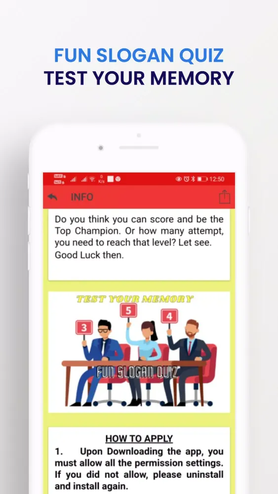 Captures d'écran de Fun Slogan Quiz