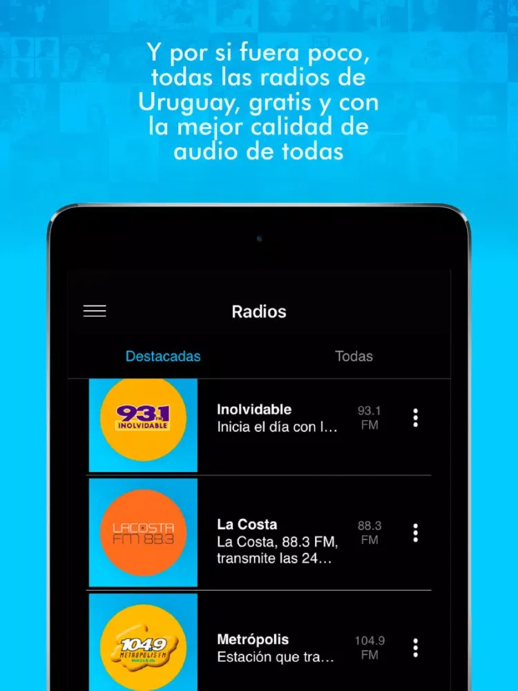 Tangkapan skrin MUS Uruguay iPad 