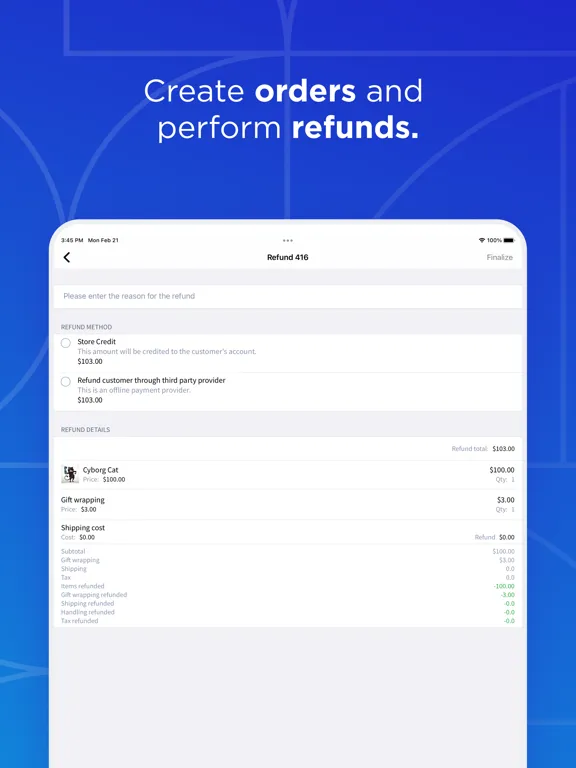 Zrzuty ekranu BigCommerce iPad 