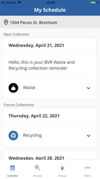 Zrzuty ekranu BVR Waste and Recycling