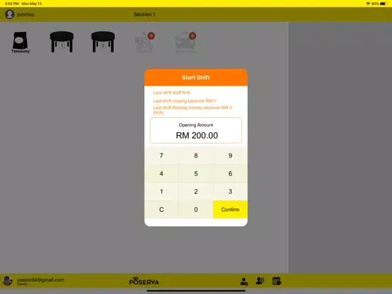 Capturas de pantalla de POSERVA iPad 