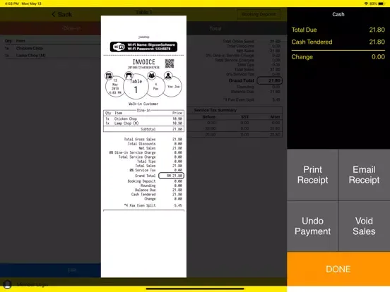 Capturas de pantalla de POSERVA iPad 