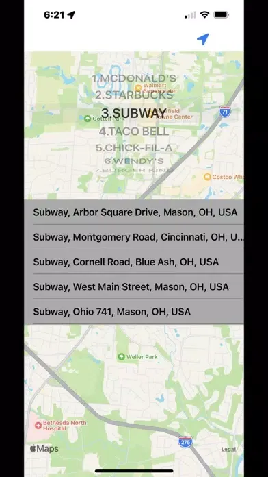 Fastfood-Finder 스크린샷