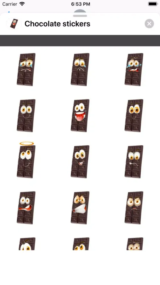 Capturas de pantalla de Chocolate stickers pack