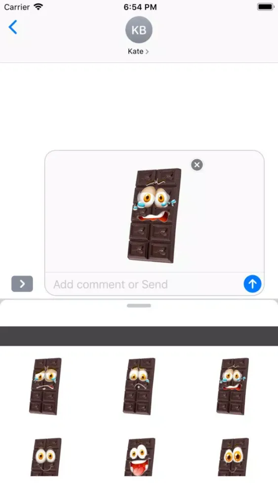 Capturas de pantalla de Chocolate stickers pack