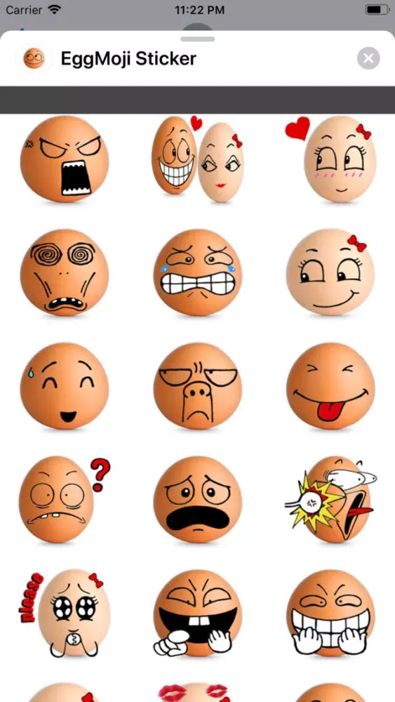 Tangkapan layar EggMoji Sticker