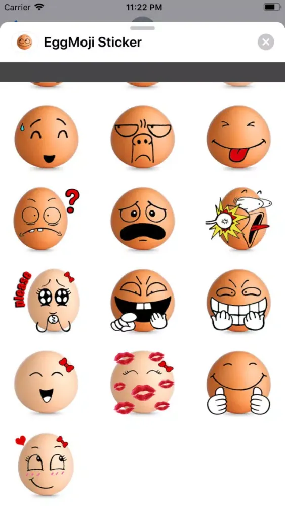 Tangkapan layar EggMoji Sticker