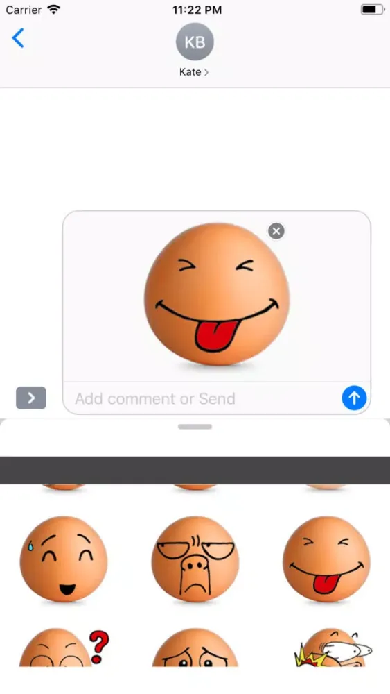 Tangkapan layar EggMoji Sticker